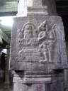 Канчипурам. Храм Екамбарнатха. Любопытный рельеф - Хануман поклоняется лингаму