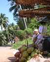 Андрей в окружении кокосов